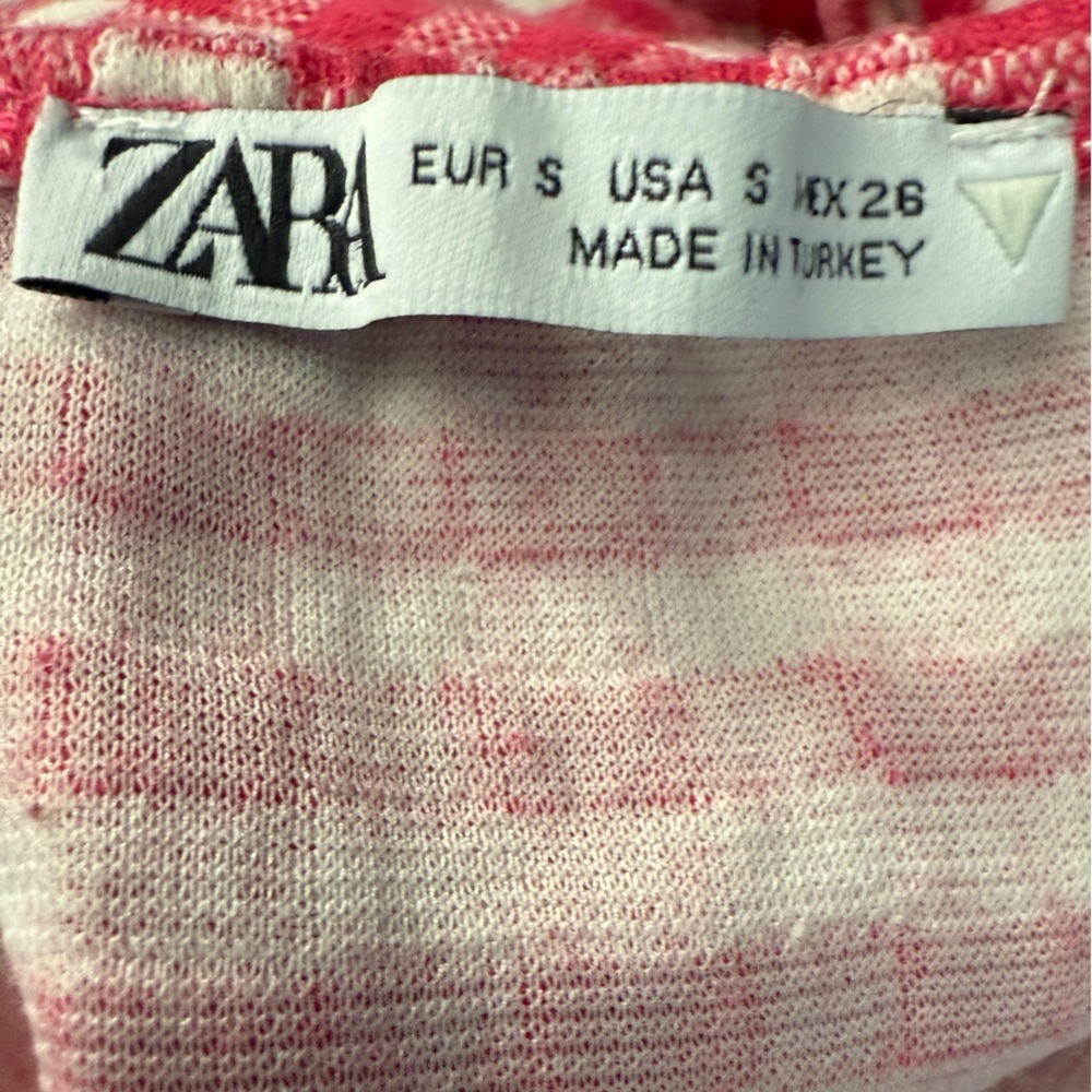 Zara Pink and White Gingham 90's Slip Dress Size Small - Picture 3 of 3